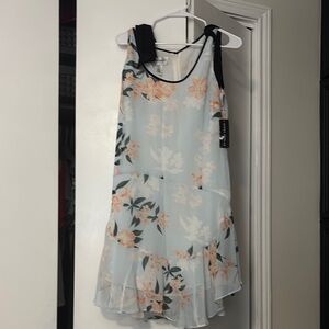 Donna Morgan Floral Sleeveless Dress - Black and White